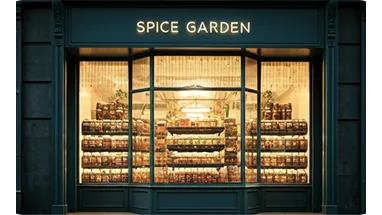 Owner, Spice Garden storefront